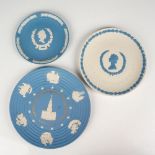 3pc Wedgwood Jasperware Commemorative Plates