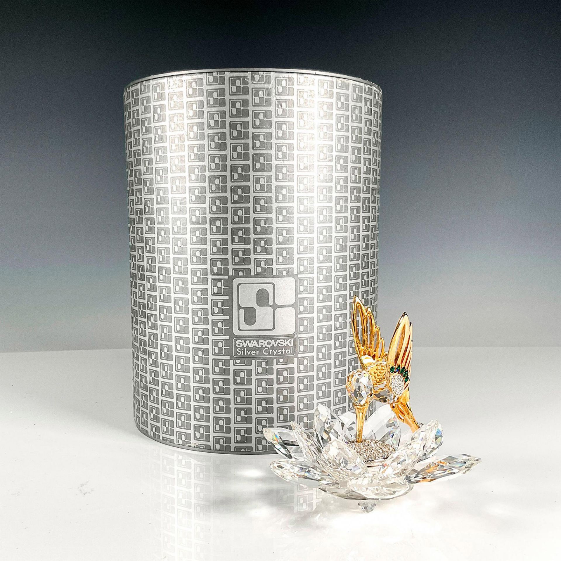 Swarovski Silver Crystal Figurine, Hummingbird in Flight - Image 4 of 4