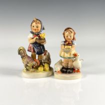 2pc Goebel Hummel Figurines, Be Patient, Feeding Time