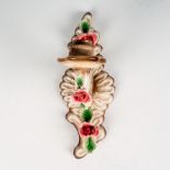 Vintage Capodimonte Candle Sconce Yellow and Red Roses