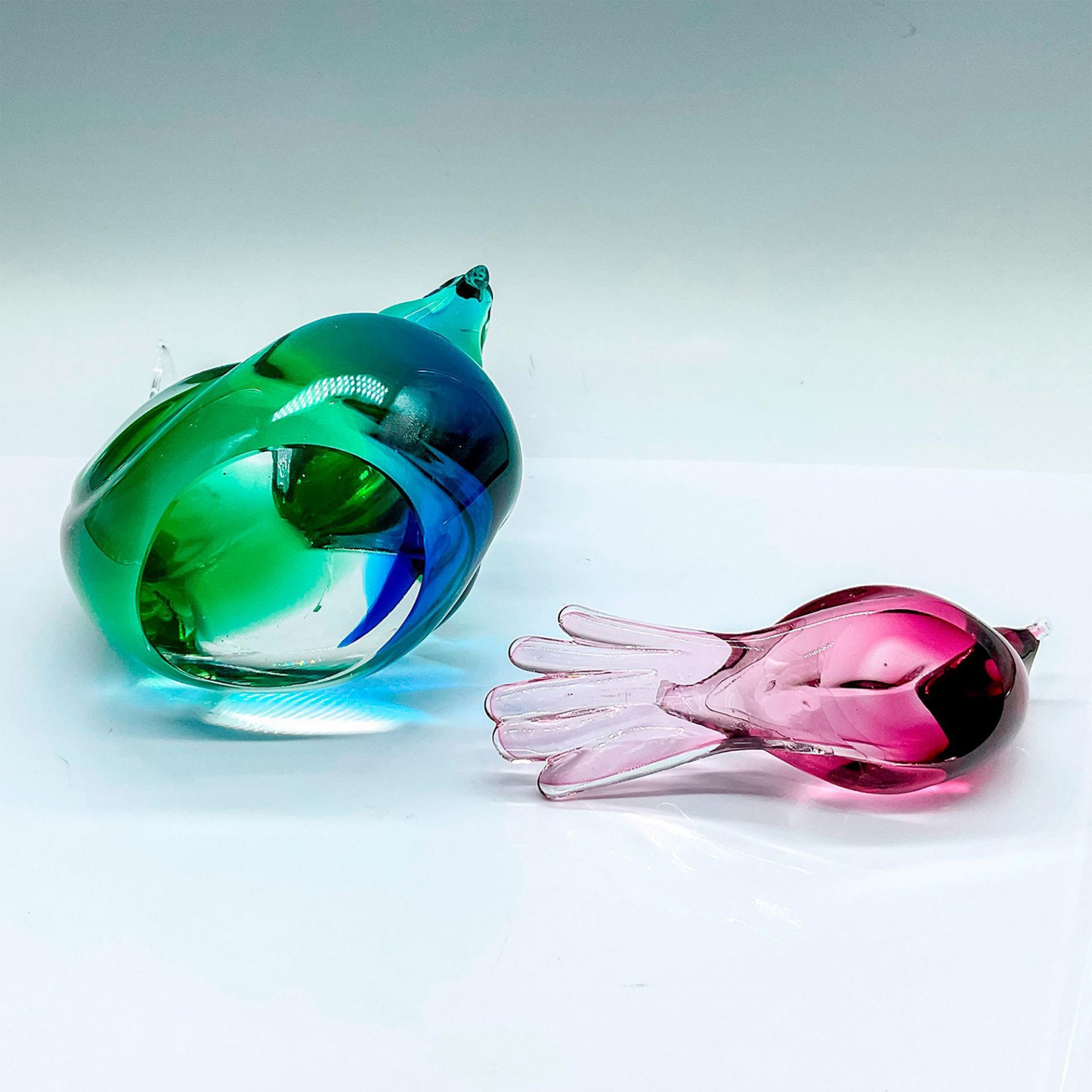 2pc Murano Glass Bird Figurines - Bild 3 aus 3