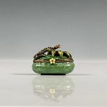 Jay Strongwater Enameled Salamander Oval Box, Marco