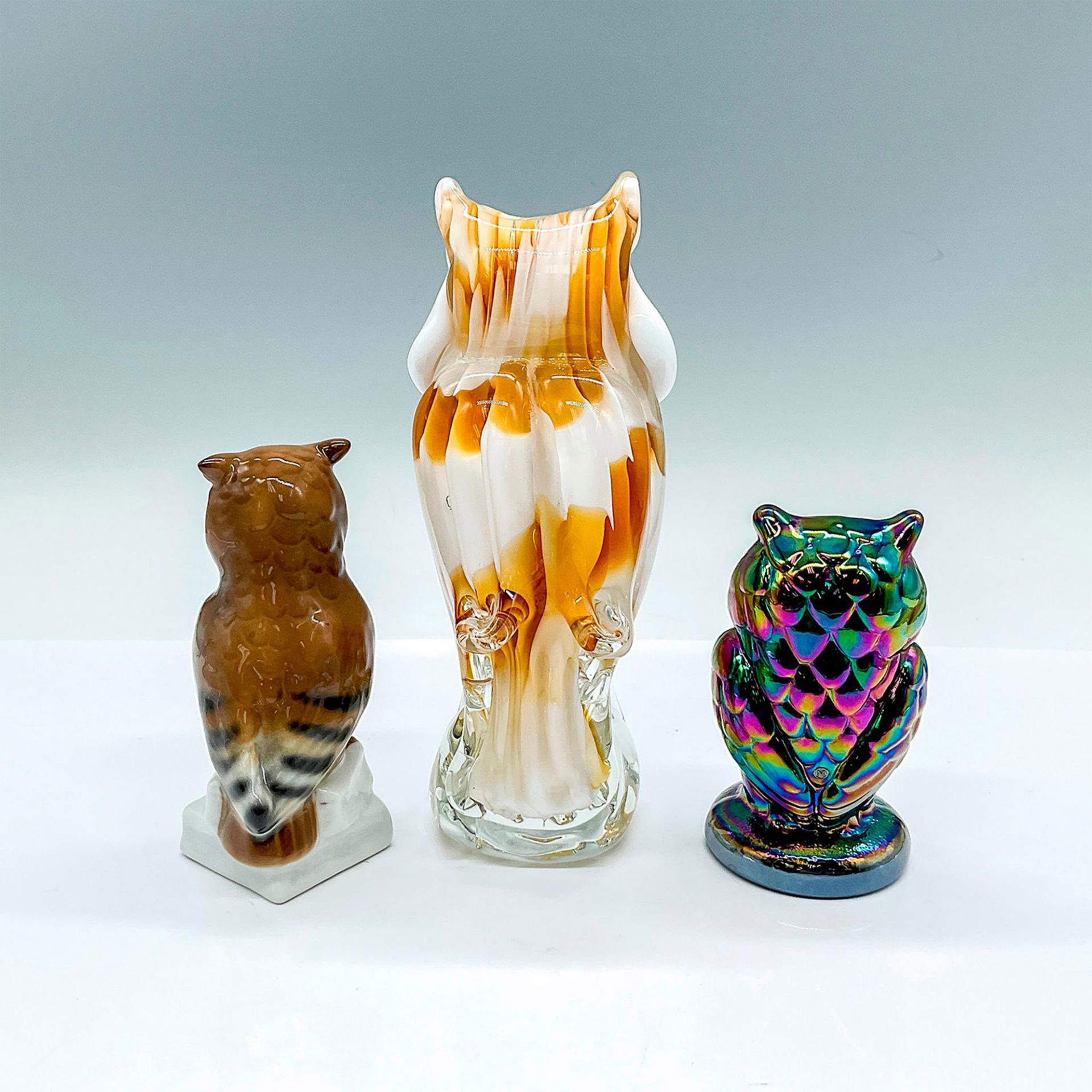 3pc Assorted Owl Figurines - Image 2 of 3