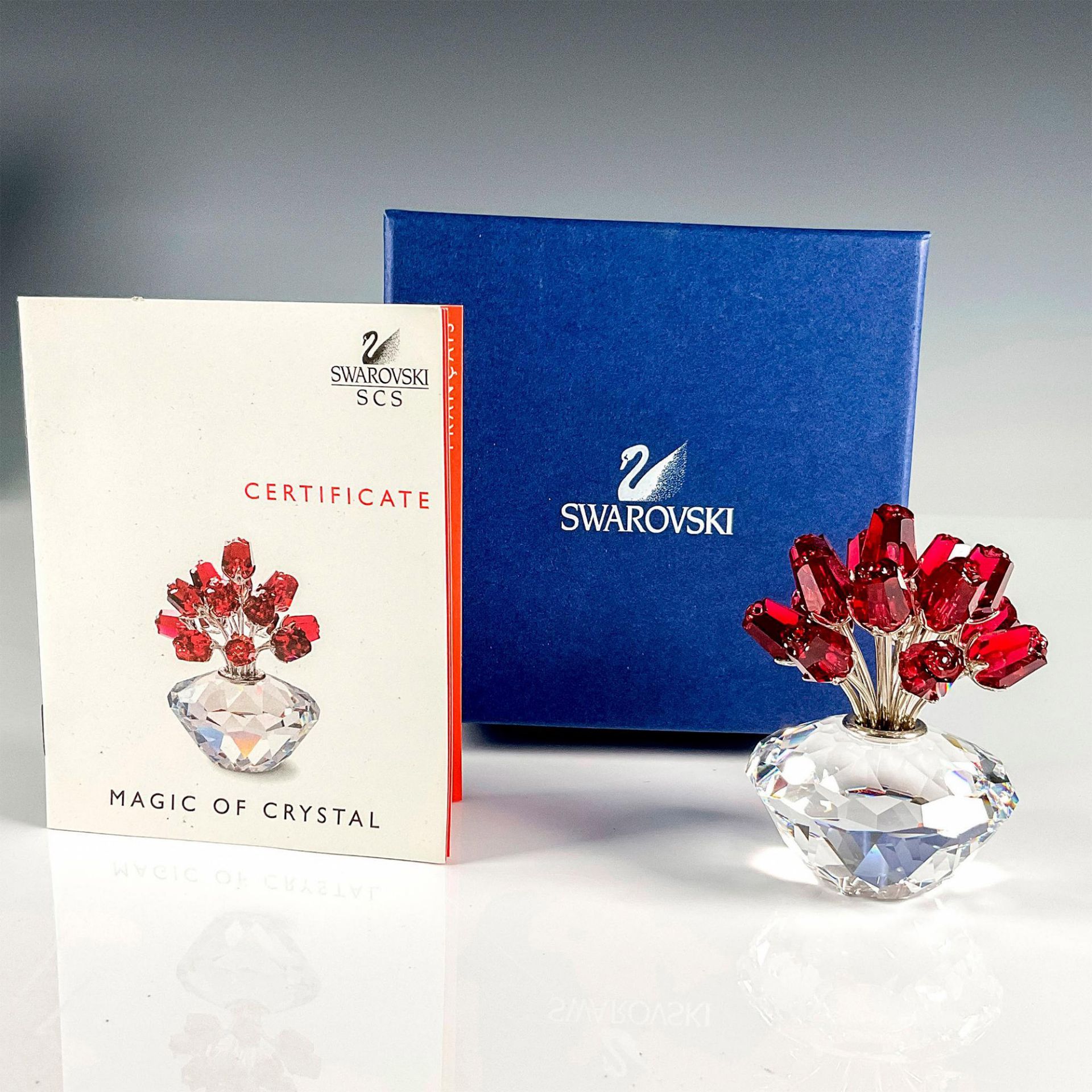 Swarovski Crystal Figurine, Vase of Roses - Image 4 of 4