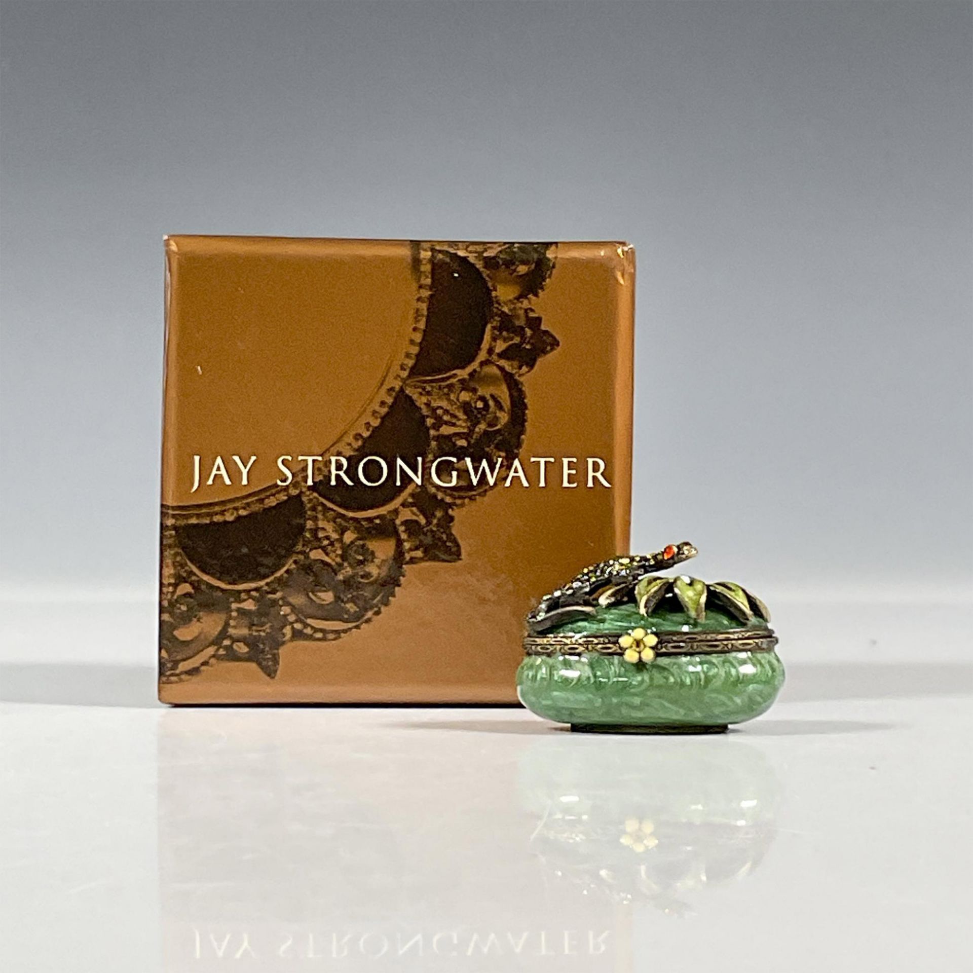 Jay Strongwater Enameled Salamander Oval Box, Marco - Bild 4 aus 6