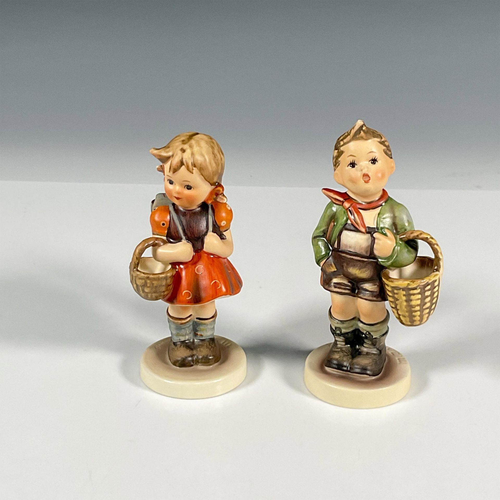 2pc Goebel Hummel Figurines, School Girl, Village Boy - Image 2 of 4