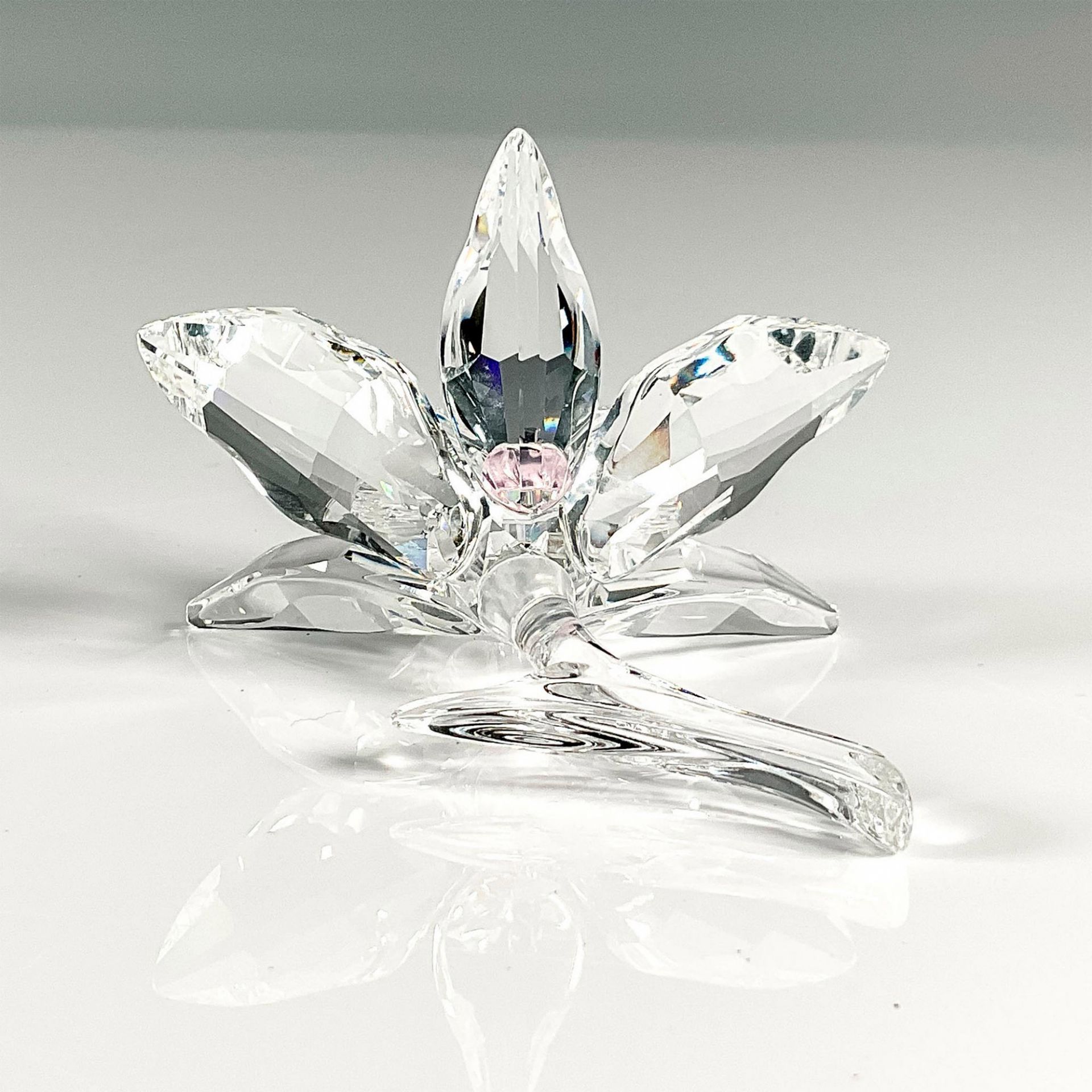 Swarovski Silver Crystal Figurine, Orchid Pink - Image 2 of 4