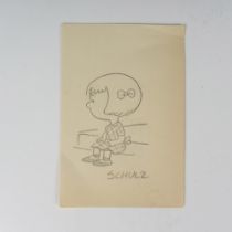 Charles Schulz (attr.) Color Drawing on Paper, Patty, Signed