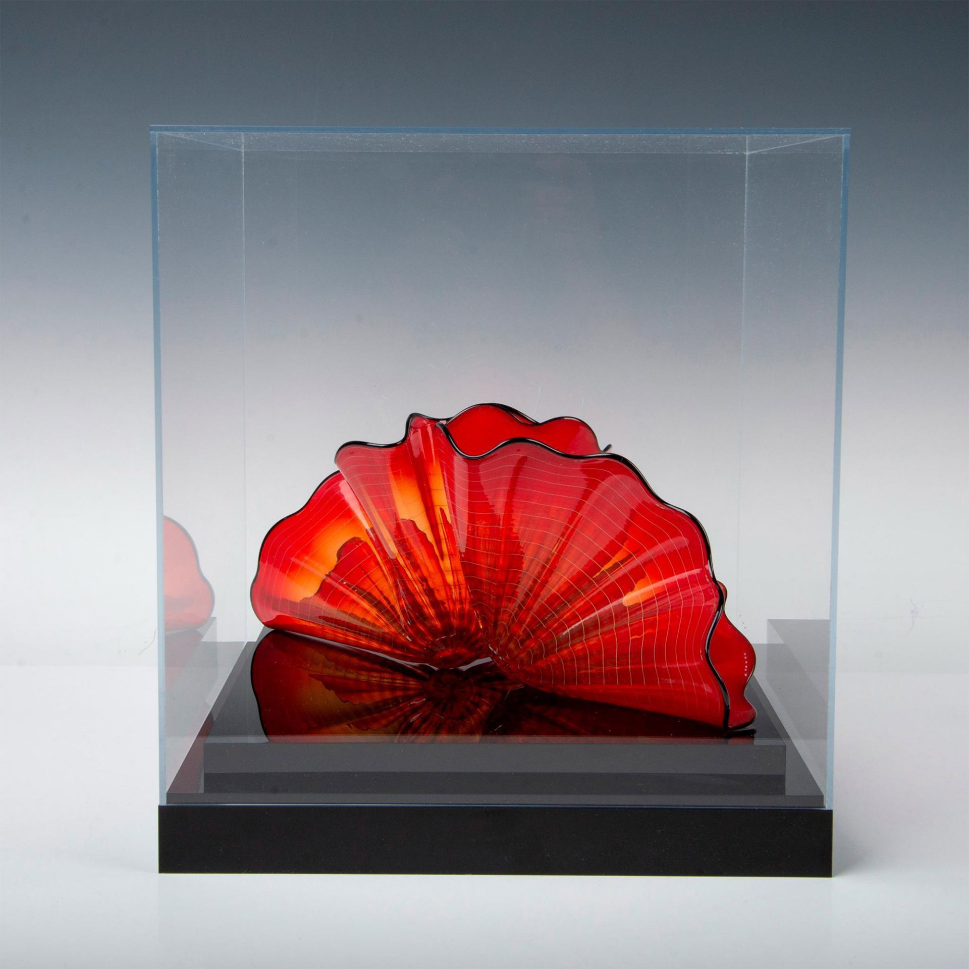 Dale Chihuly Portland Press Art Glass, Red Amber Persian Pair - Image 4 of 20