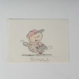 Charles Schulz (attr.) Color Drawing on Paper, Charlie Brown, Signed