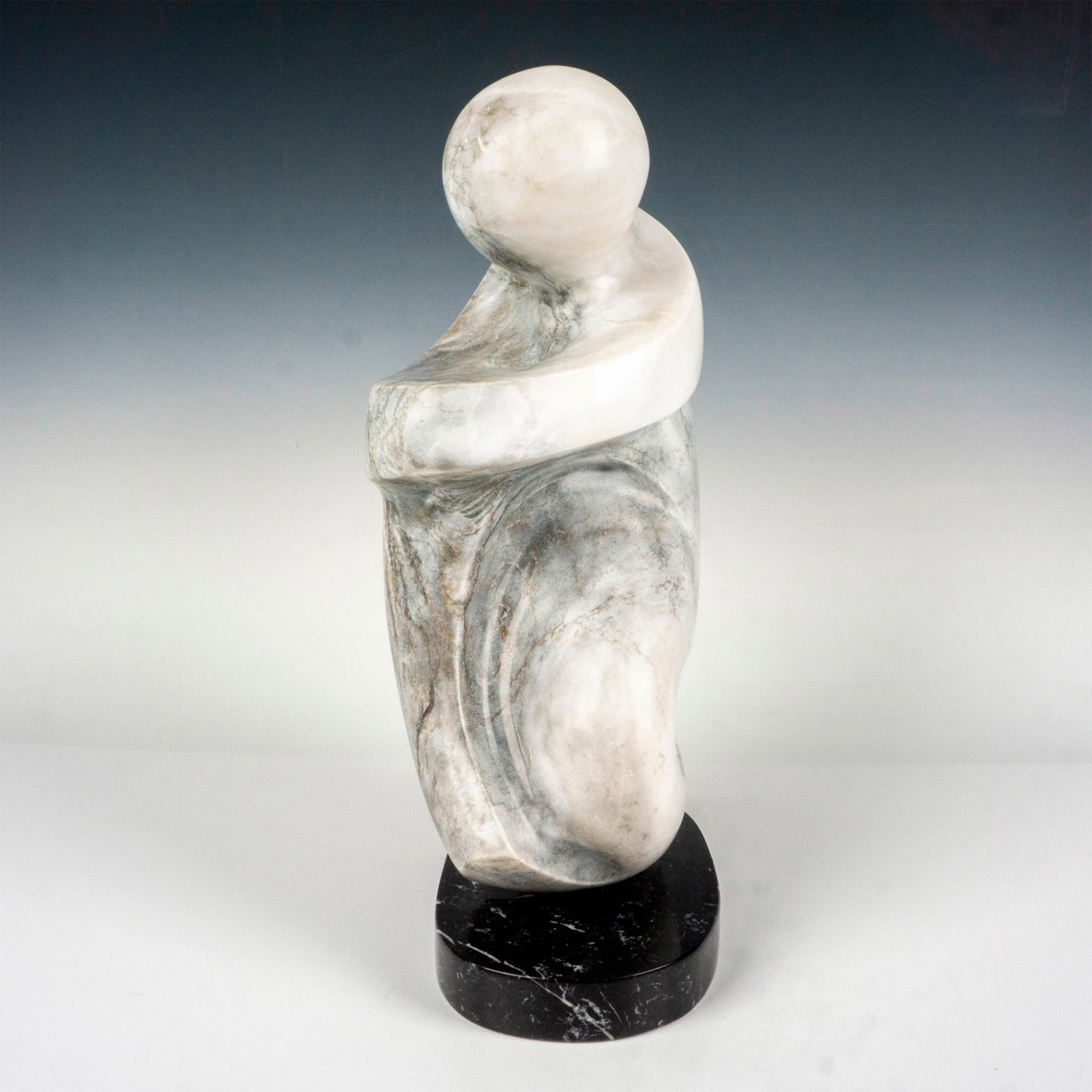 Mid Century Abstract Marble Sculpture, Crook - Image 2 of 5