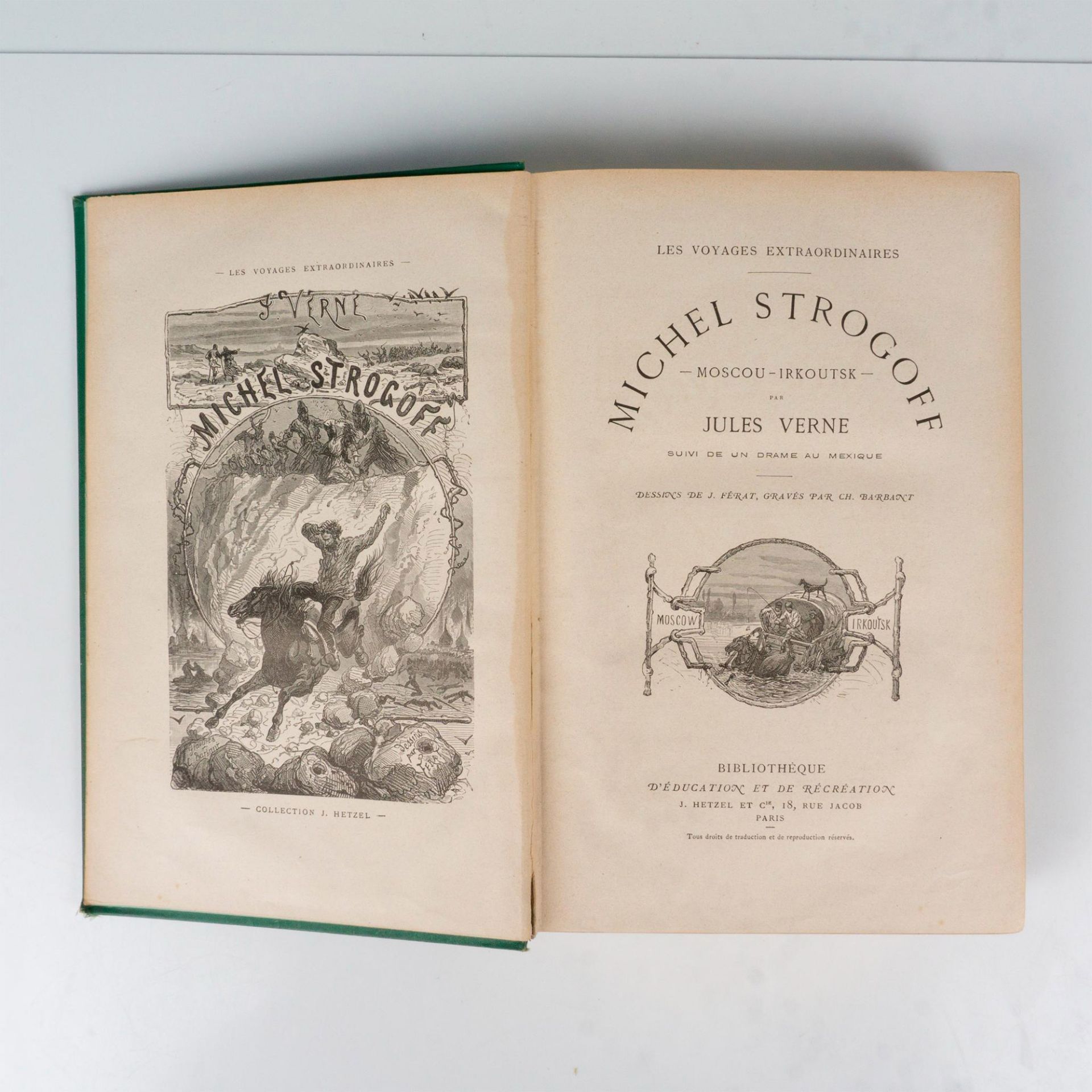 Jules Verne, Michel Strogoff, Aux Deux Elephants, Green - Image 3 of 3