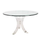 Charles Hollis Jones Acrylic and Glass Dining Table