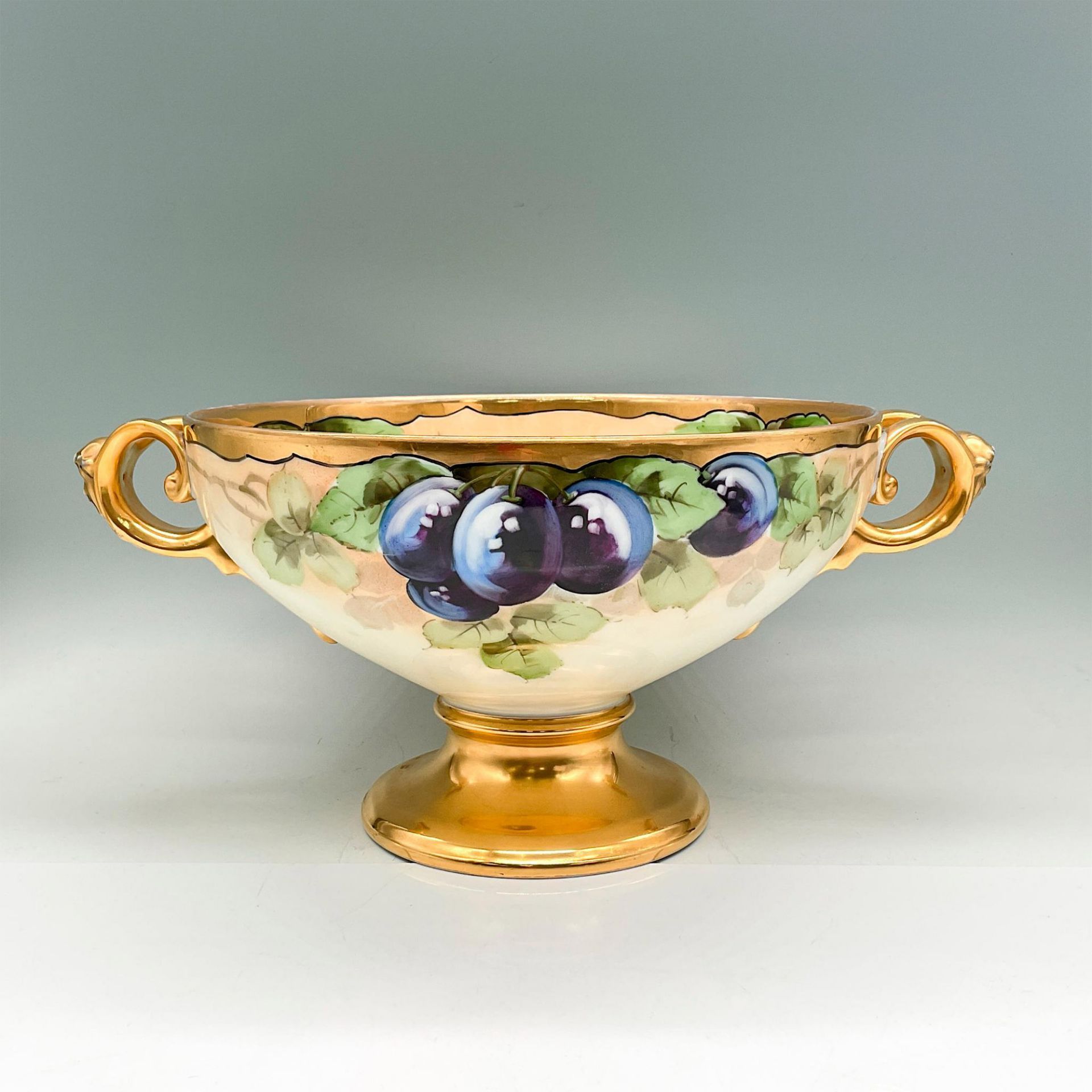 2pc Rosenthal Porcelain Large Dual Handle Bowl + Cup, Plums - Bild 2 aus 7