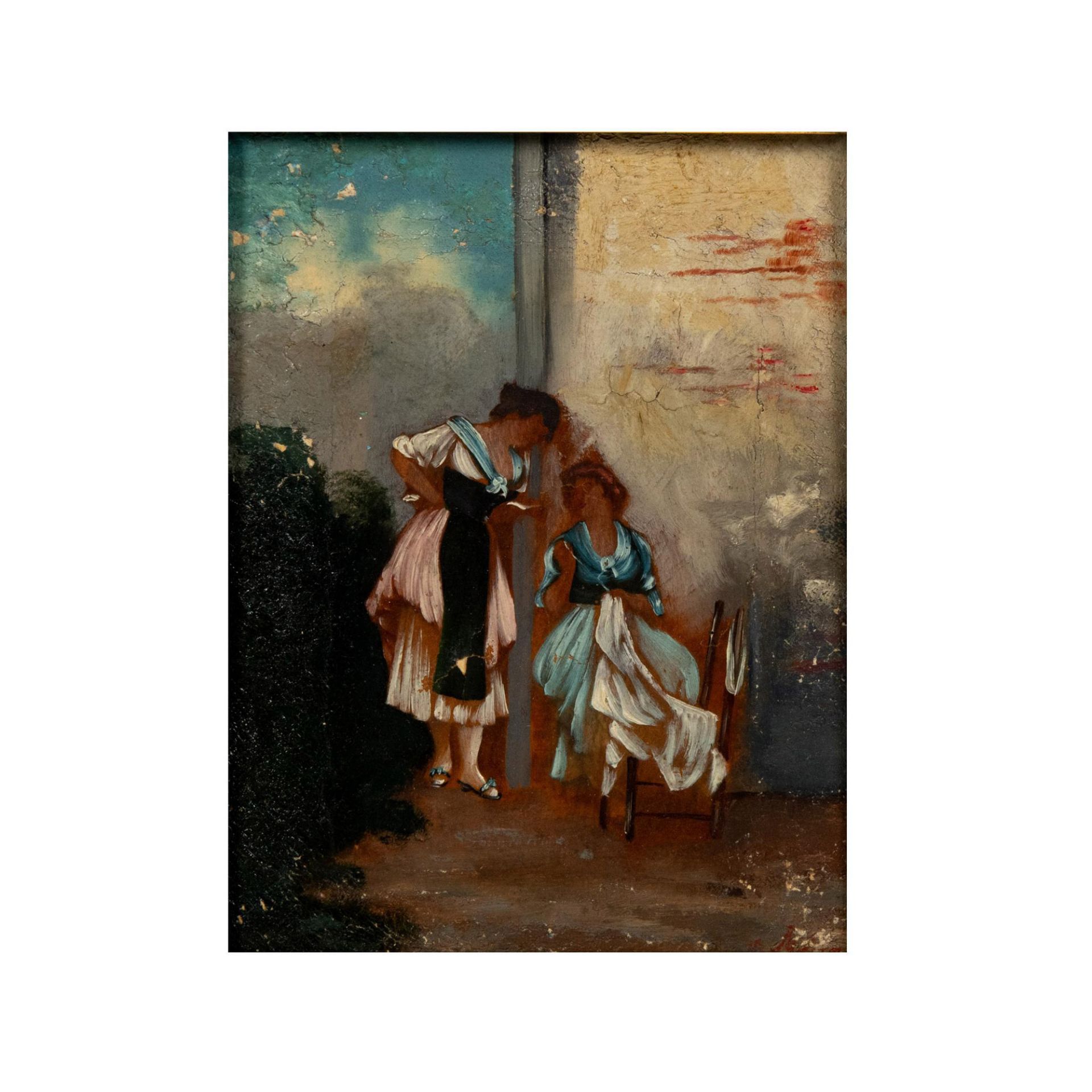 Original Oil on Canvas, Italian Genre Scene, Signed - Image 2 of 4
