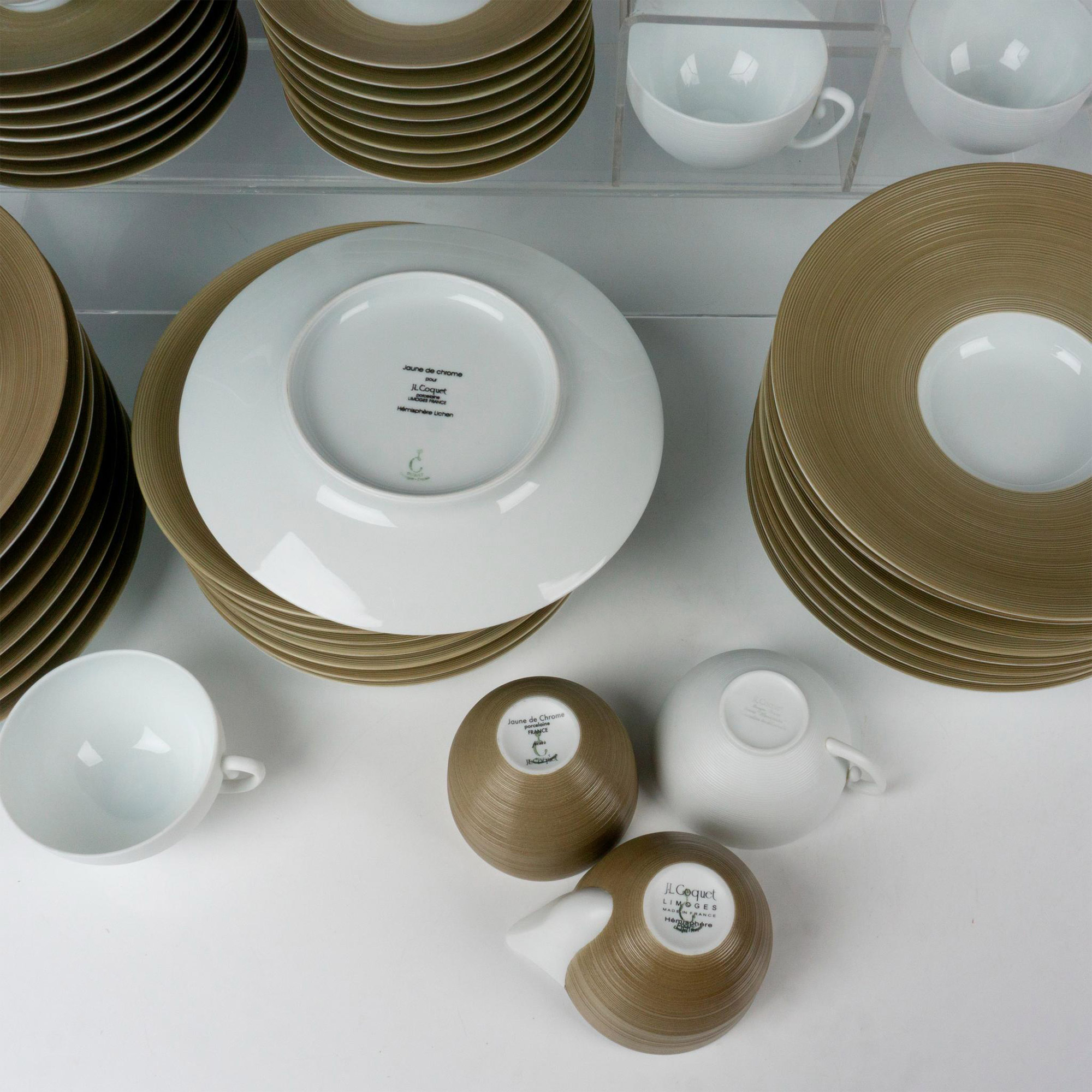 50pc JL Coquet Limoges 6 Piece Service for 8, Hemisphere - Image 5 of 5