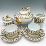 7pc Bernardaud Limoges Porcelain Tea Service, Constance