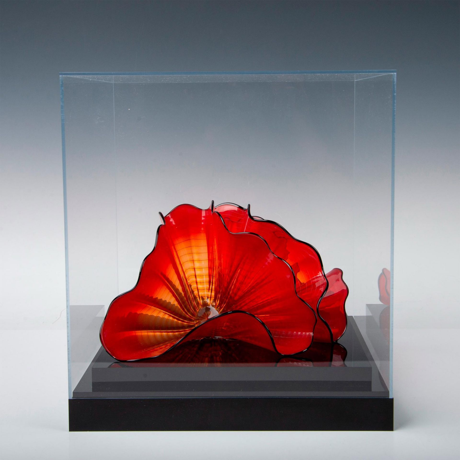 Dale Chihuly Portland Press Art Glass, Red Amber Persian Pair - Image 3 of 20