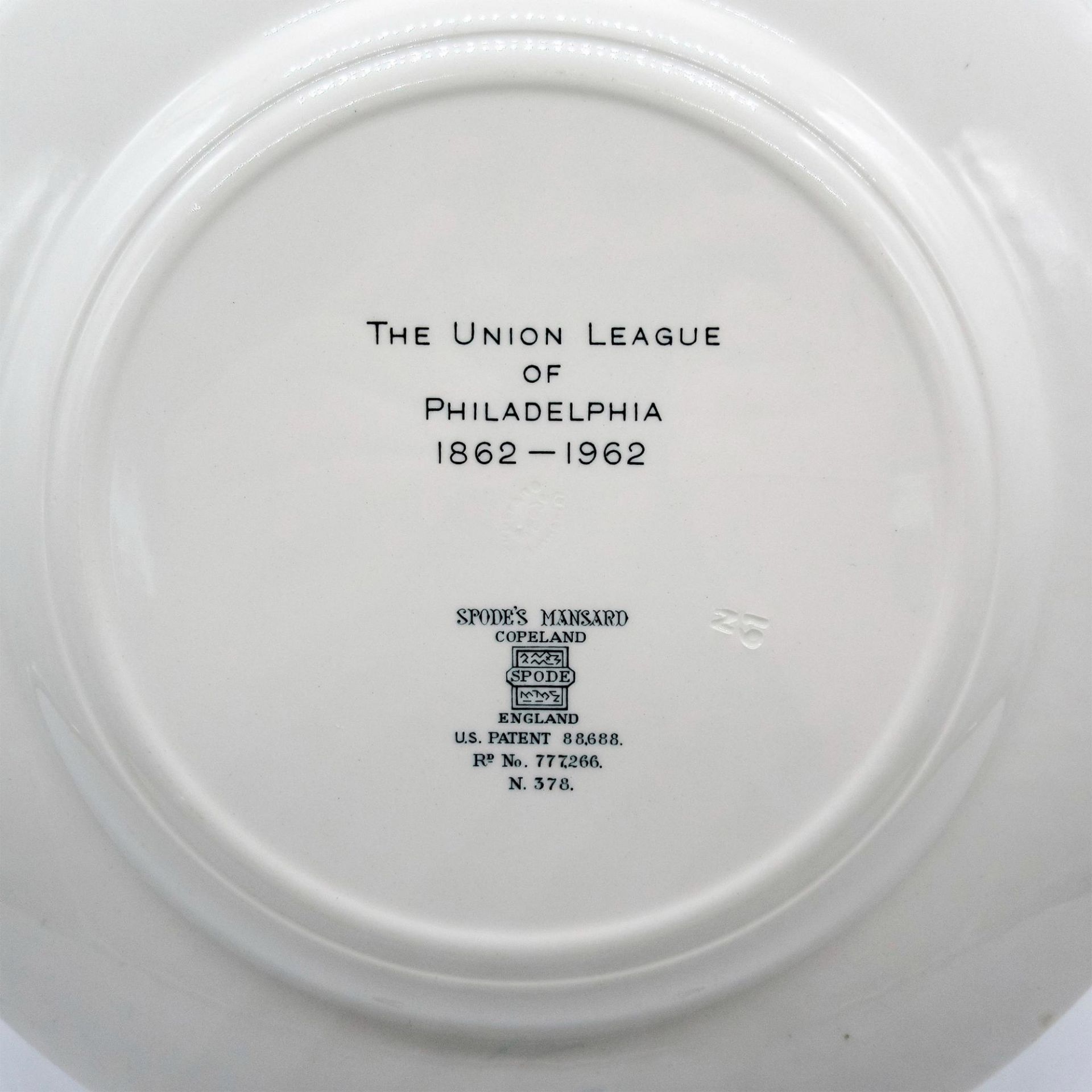 Spode Copeland Plate, The Union League of Philadelphia - Bild 2 aus 2