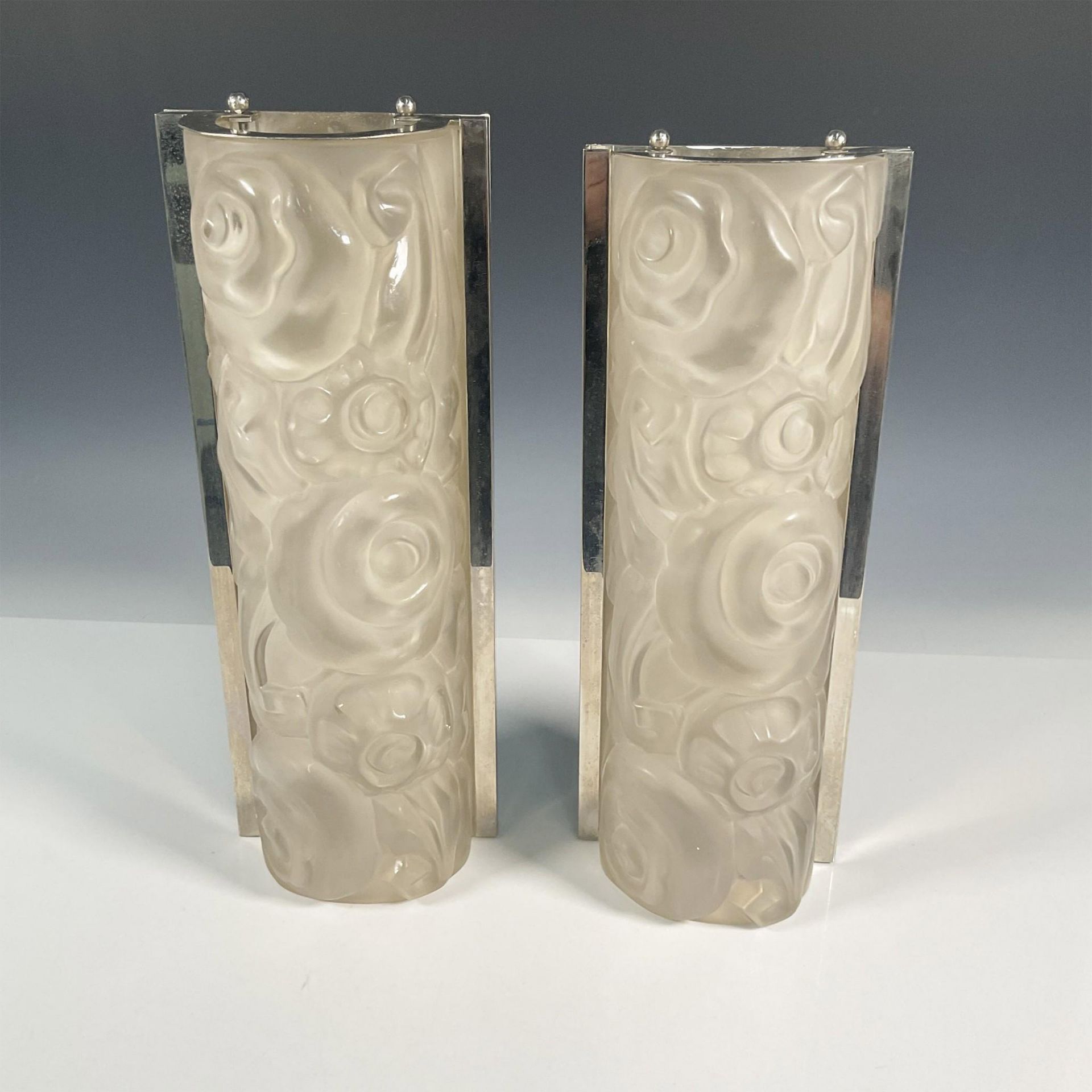 Pair of Art Deco Glass Scones Attributed to Sabino - Bild 3 aus 4