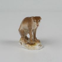 Antique Meissen Miniature Figurine, Greyhound