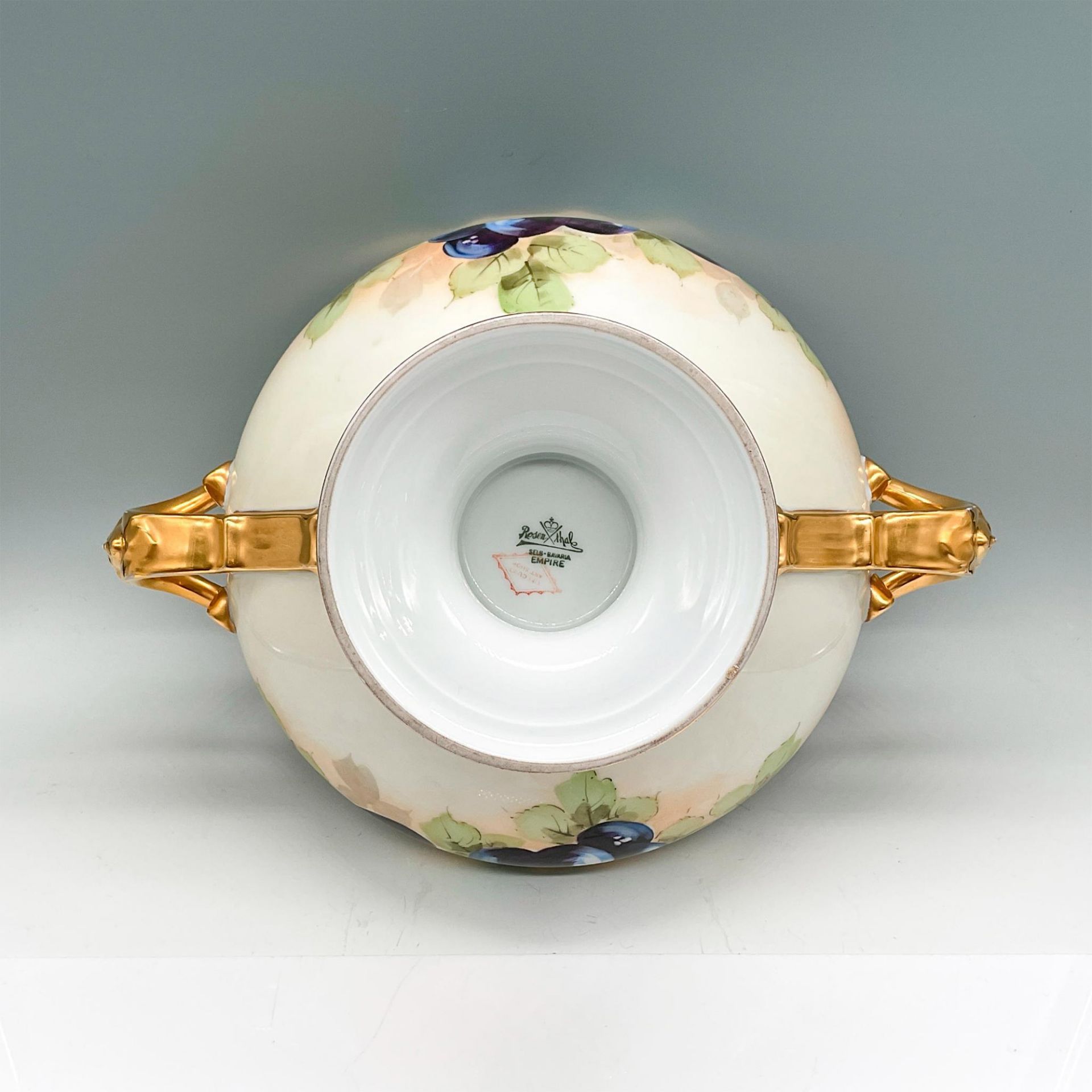 2pc Rosenthal Porcelain Large Dual Handle Bowl + Cup, Plums - Bild 5 aus 7