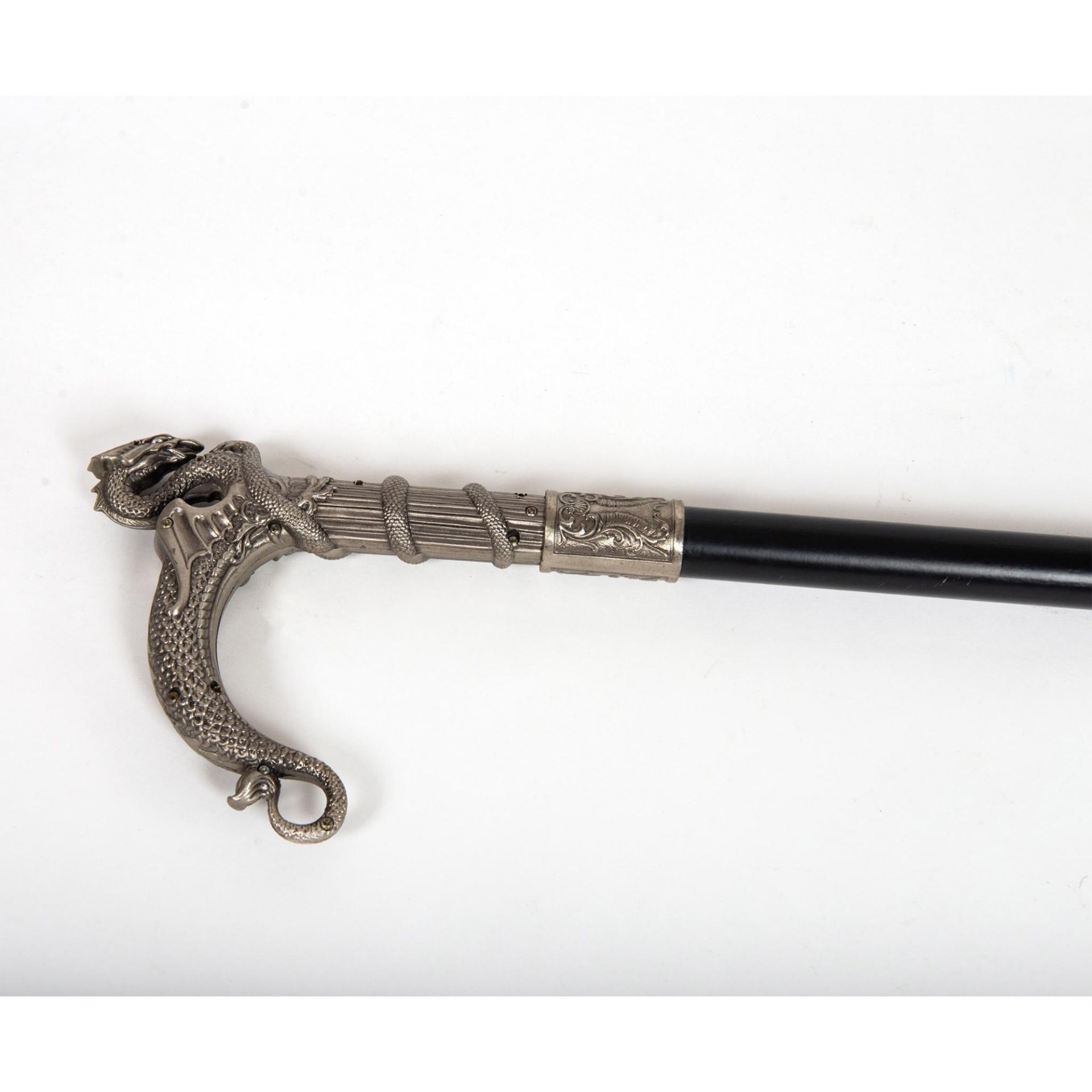 Vintage Metal Dragon Handle Cane-Sword - Image 3 of 5
