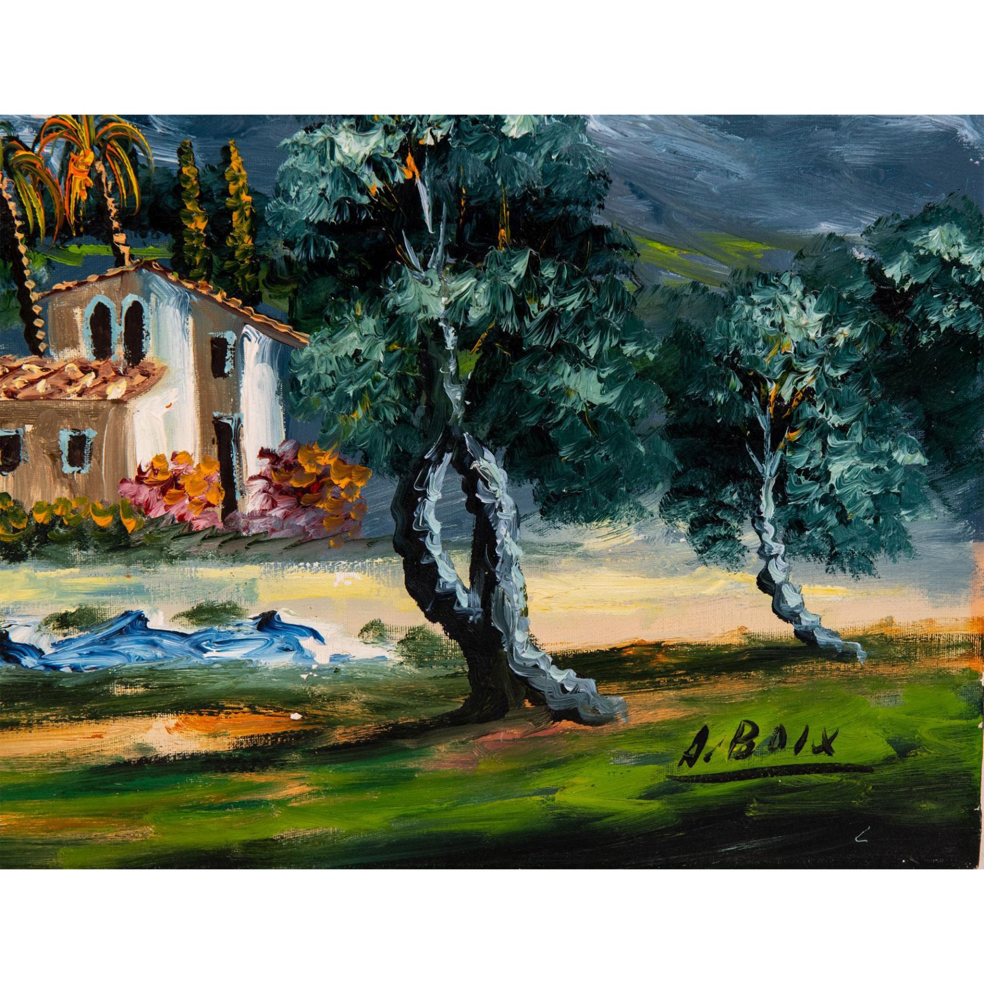 Boix, Original Oil on Canvas, Mountainous Landscape, Signed - Image 2 of 4