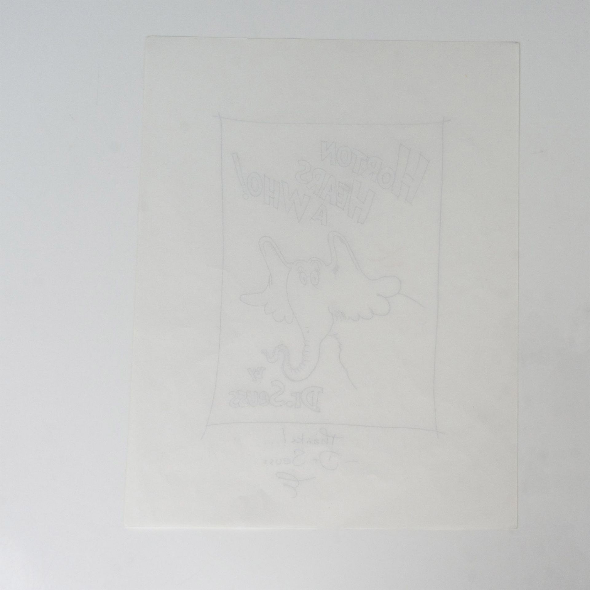 Dr. Seuss (attr.) Original Ink Drawing on Paper, Signed - Image 3 of 3