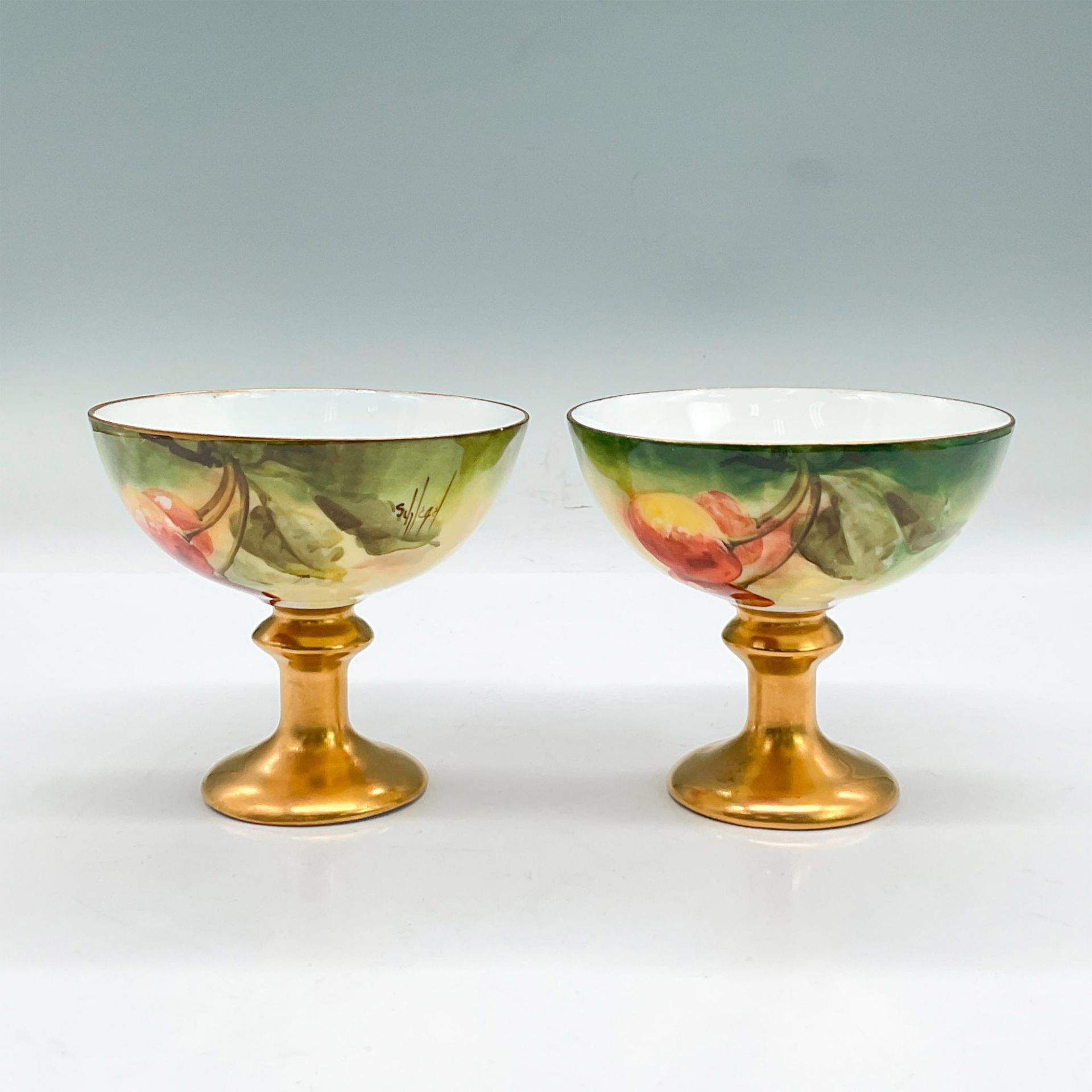 3pc T+V Limoges/Rosenthal Porcelain Bowl and Cups, Cherries - Image 6 of 7
