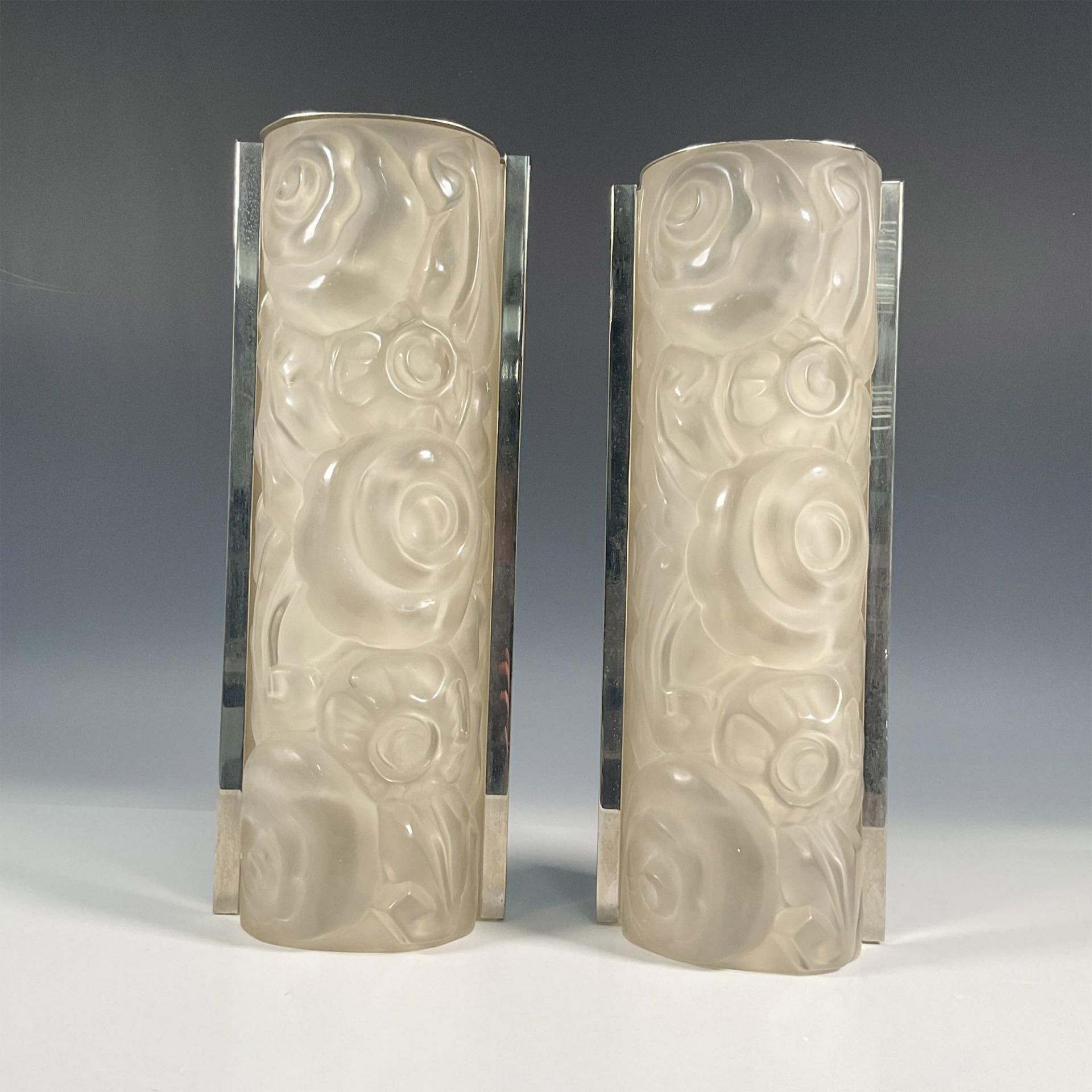 Pair of Art Deco Glass Scones Attributed to Sabino - Bild 2 aus 4