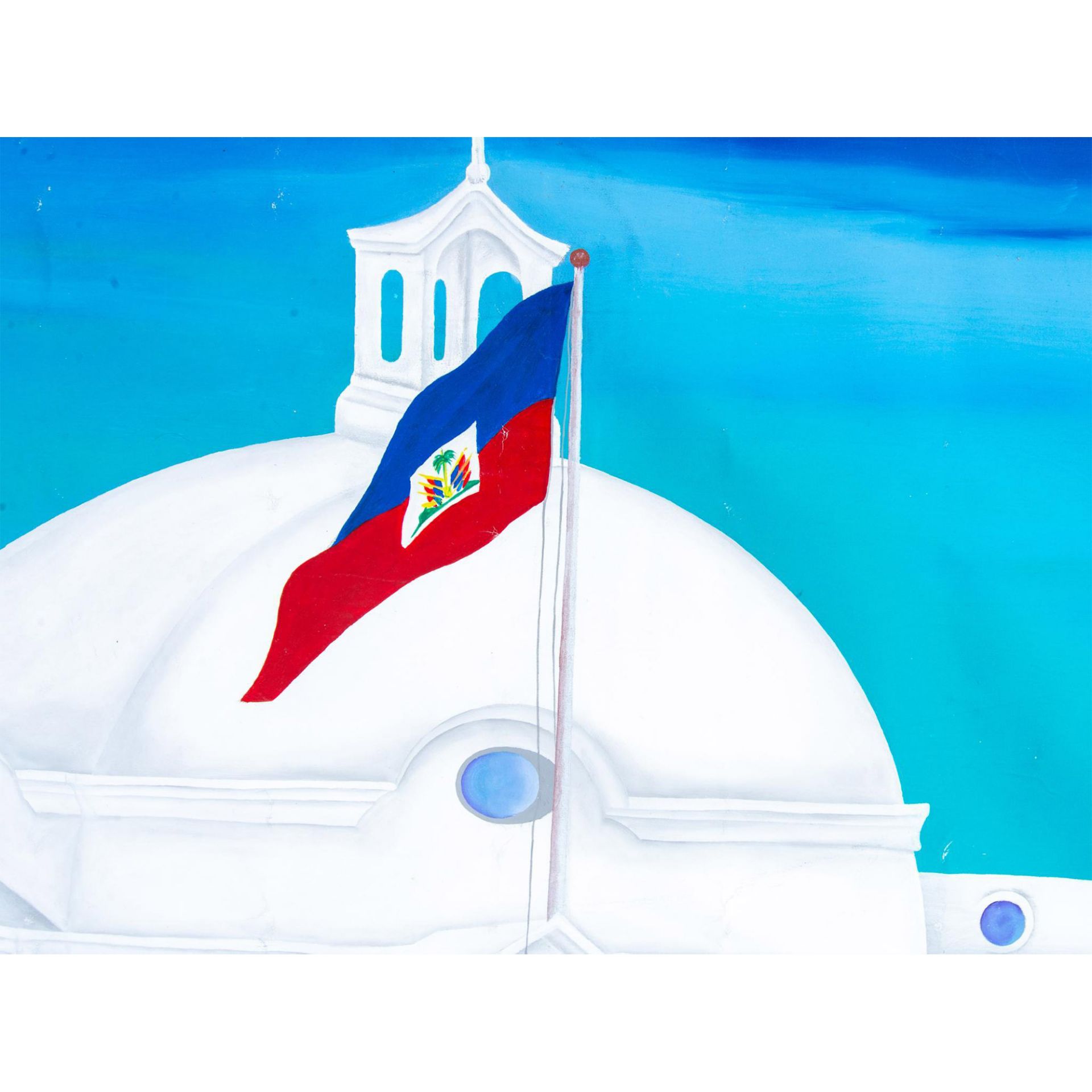 Mario, Acrylic on Canvas, National Palace Haiti, Signed - Bild 7 aus 9