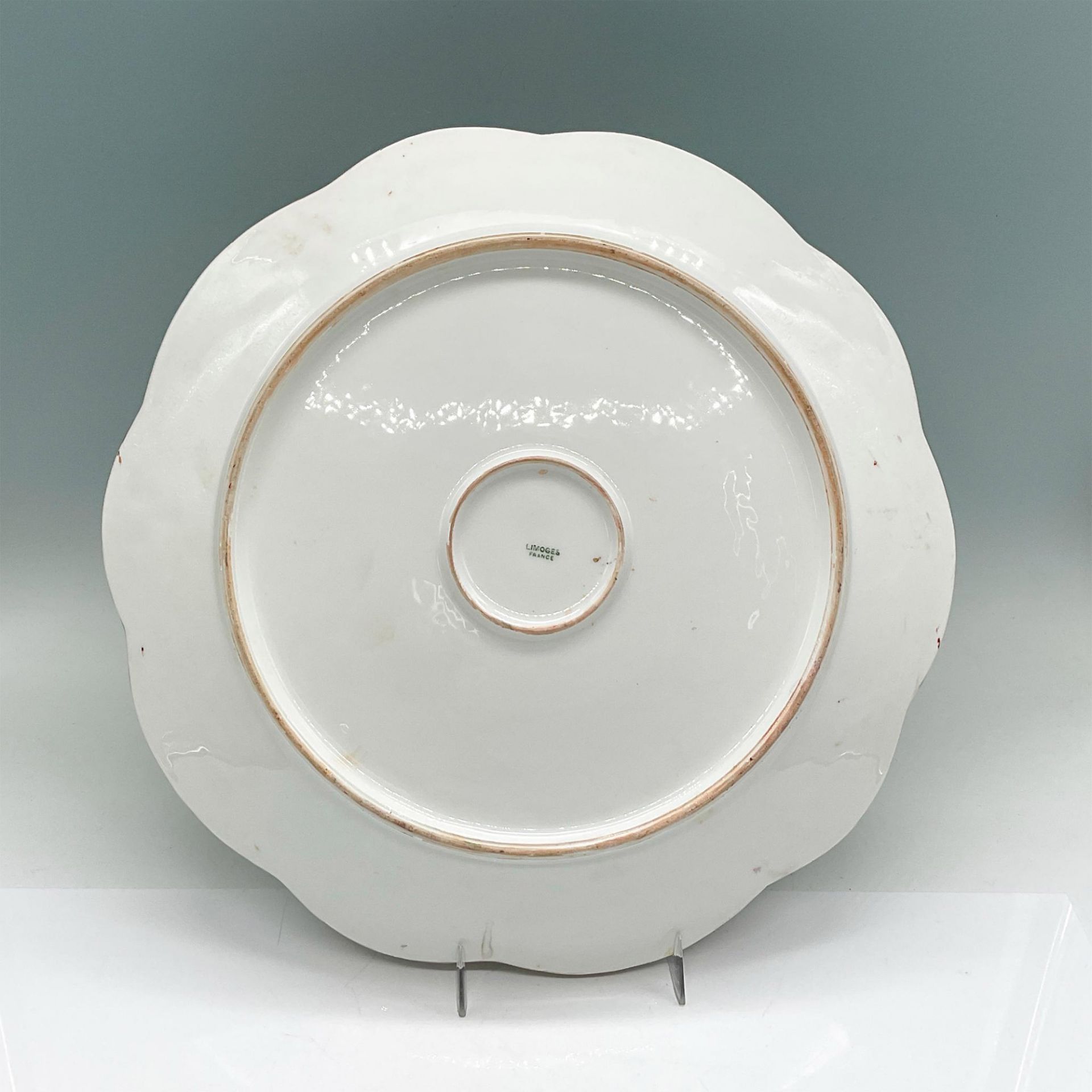 Limoges Porcelain Plate, Roses - Image 2 of 2