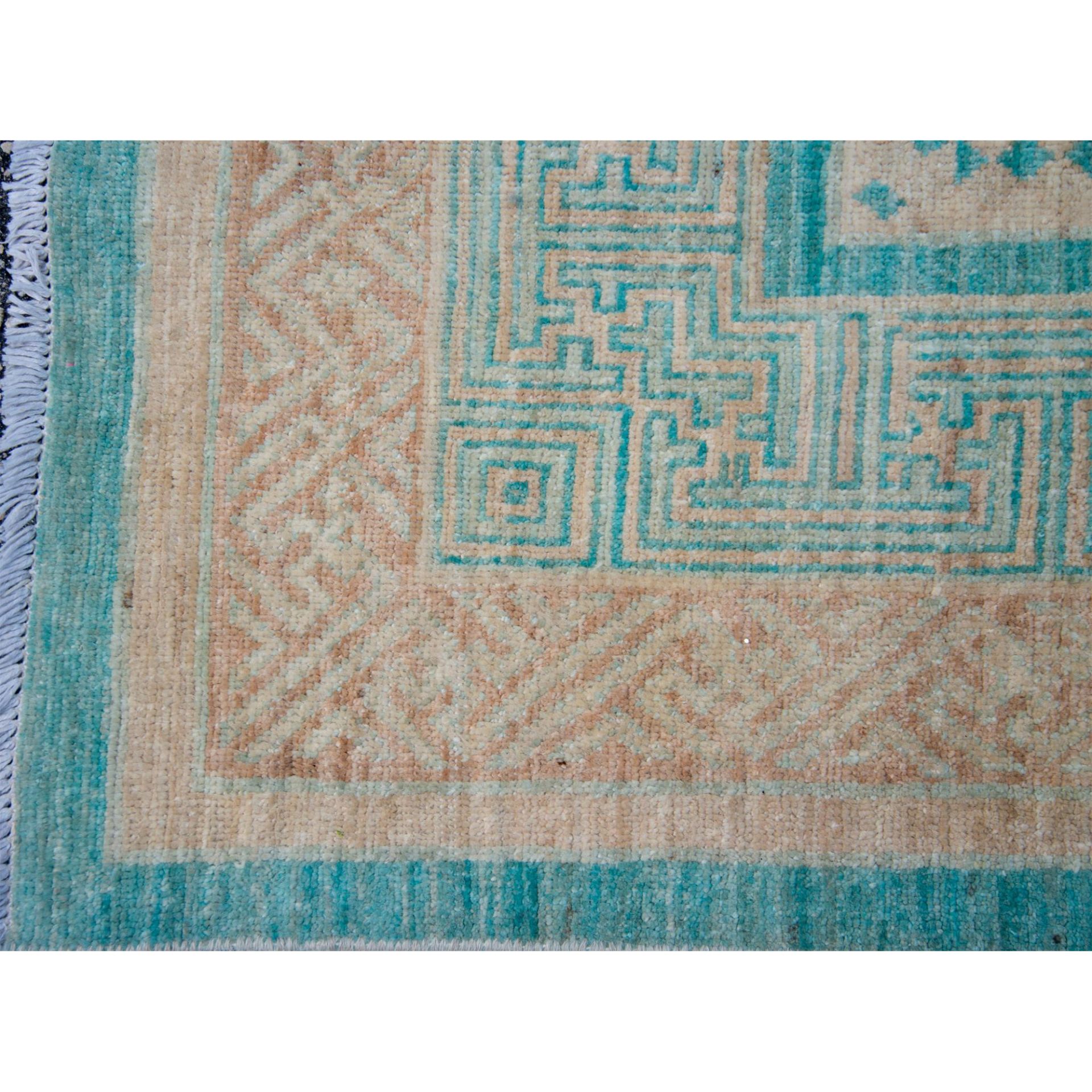 Middle Eastern 100-Percent Hand Woven Wool Rug - Image 4 of 7