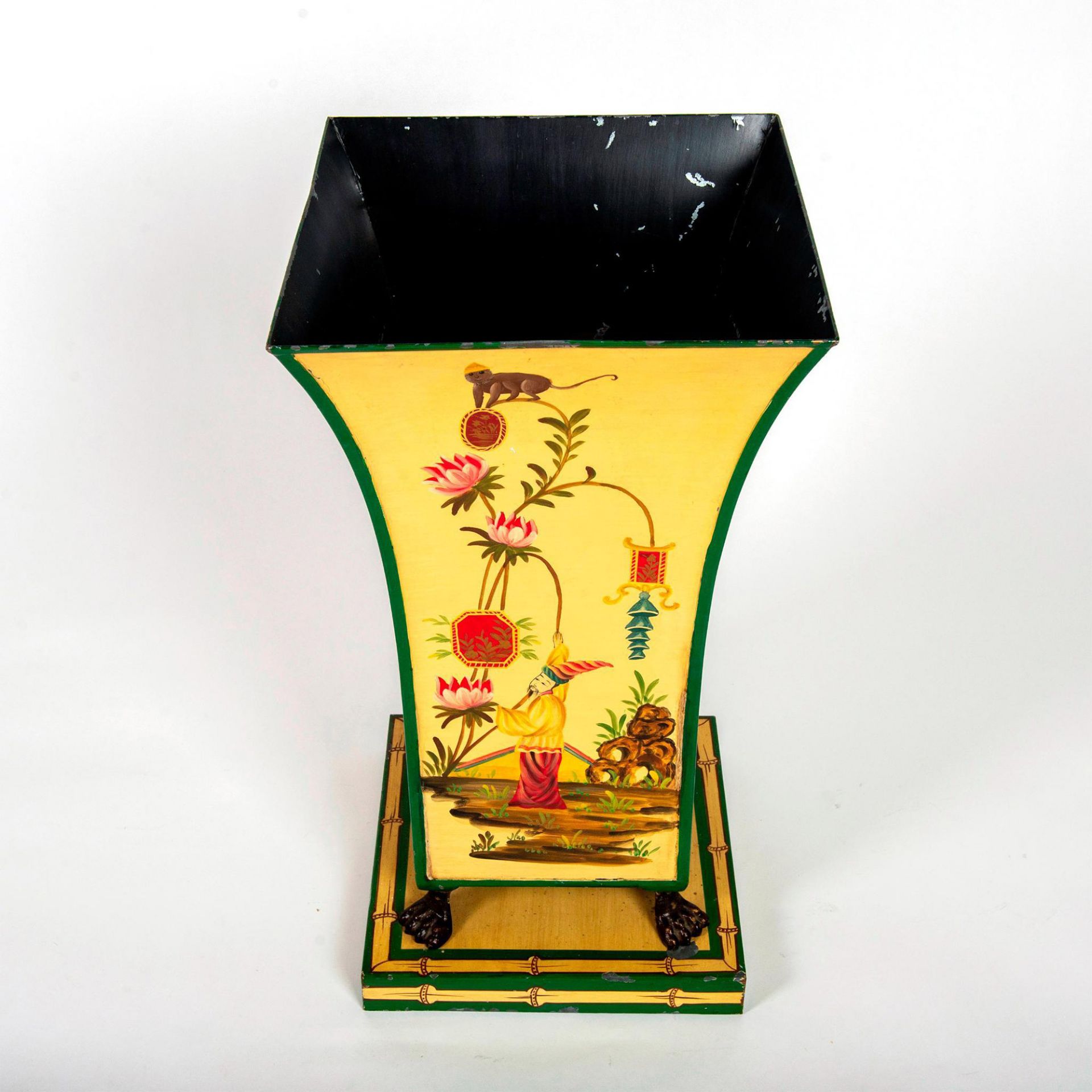 Vintage Chelsea House Metal Chinoiserie Umbrella Stand - Image 2 of 4