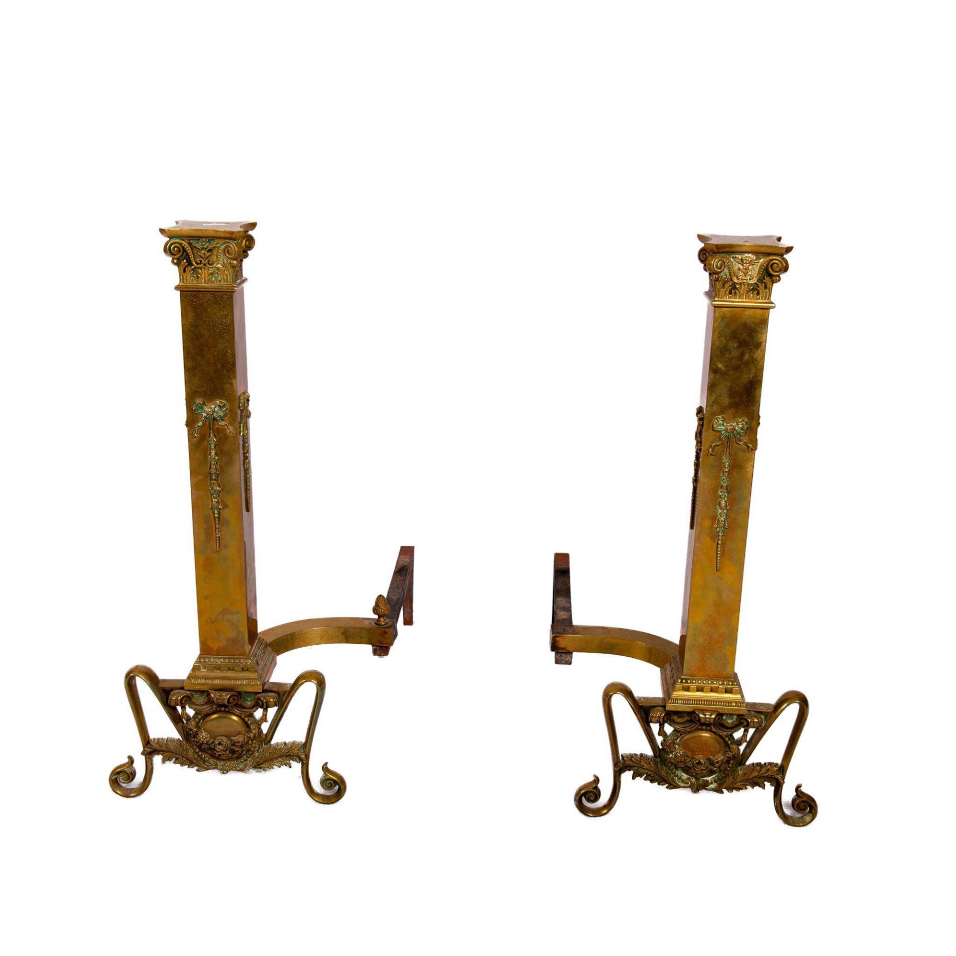 Pair of Vintage Brass Andirons - Image 5 of 5