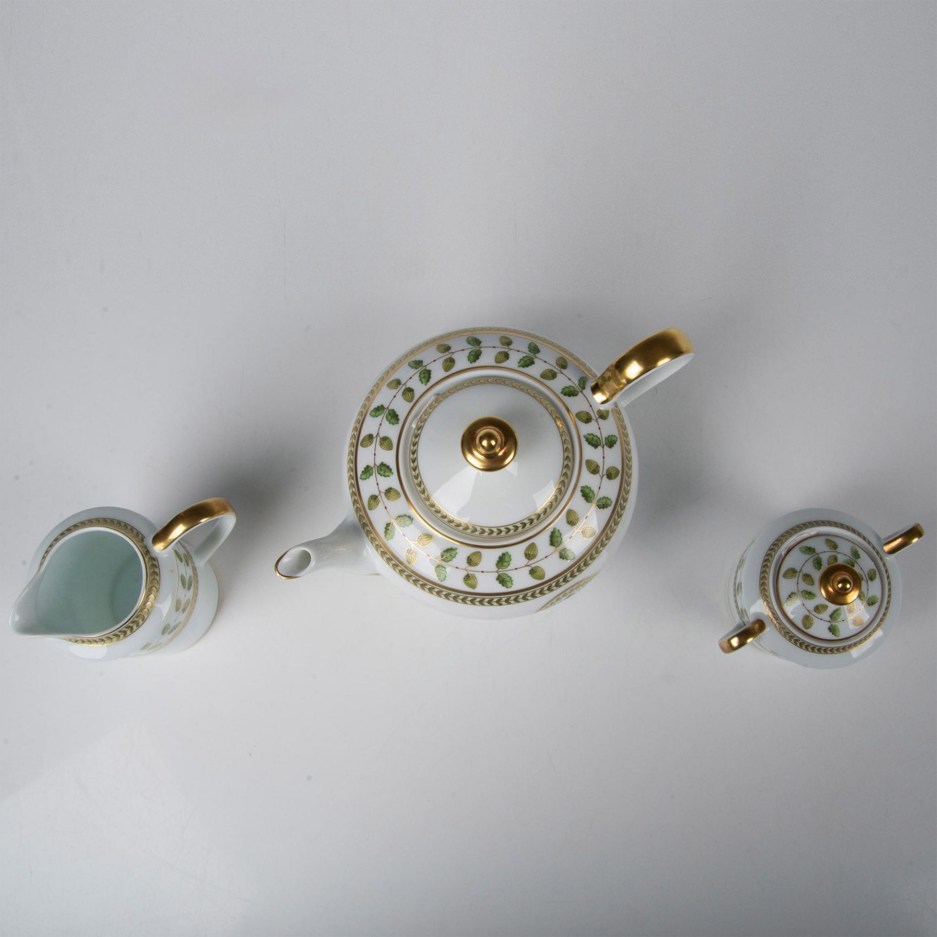 3pc Bernardaud Limoges Porcelain Tea Service, Constance - Image 6 of 7