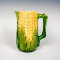 Sarreguemines Majolica Pitcher, Corn on The Cob