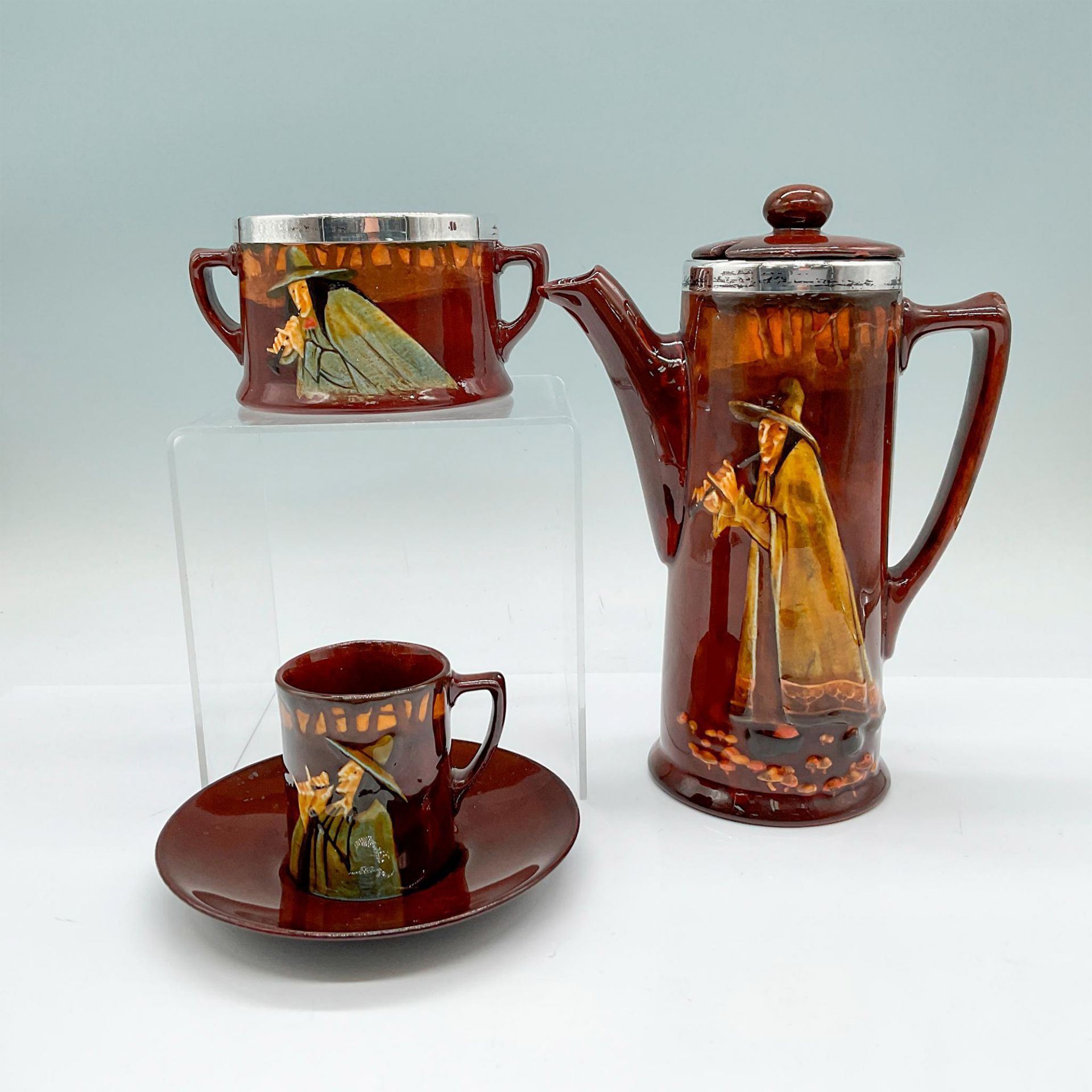 2pc Royal Doulton Kingsware Cafe Set, Pied Piper - Bild 2 aus 13