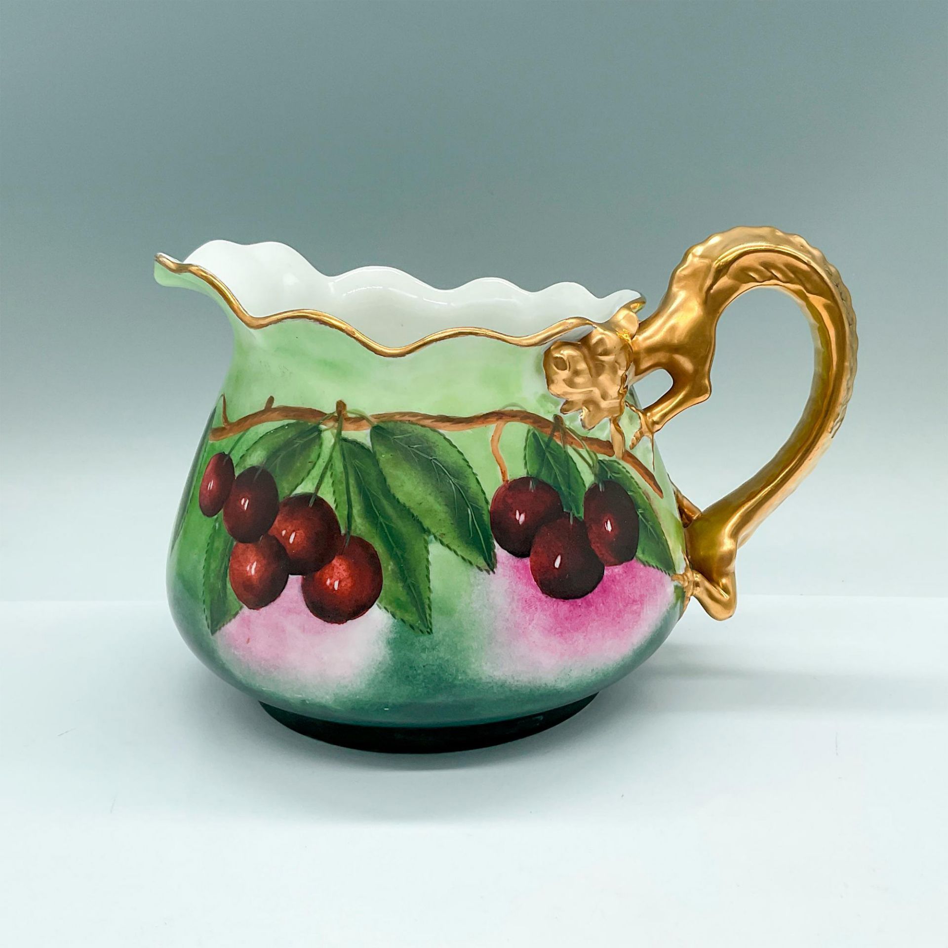 Jean Pouyat Porcelain Limoges Cherry Jug