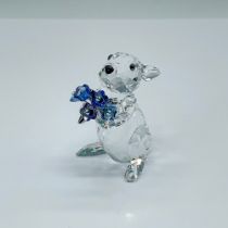 Swarovski Crystal Figurine, Rabbit with Forget Me Nots