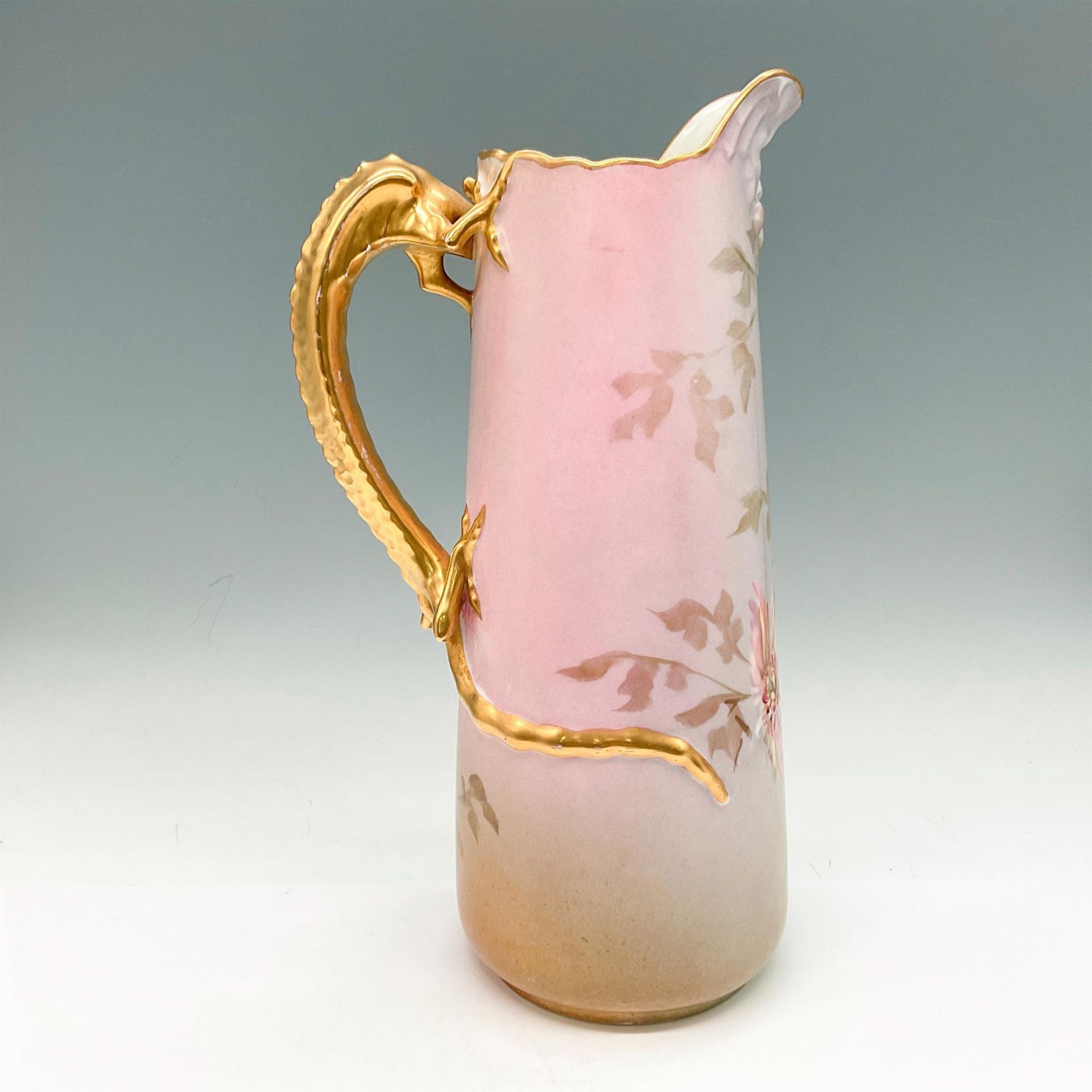 Jean Pouyat Limoges Porcelain Dragon Handled Tankard - Image 3 of 4