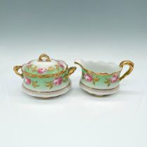 2pc LDBC Flambeau Limoges Porcelain, Creamer & Sugar