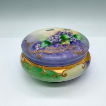 Antique A.K.D. Porcelain Limoges Dresser Box with Cover