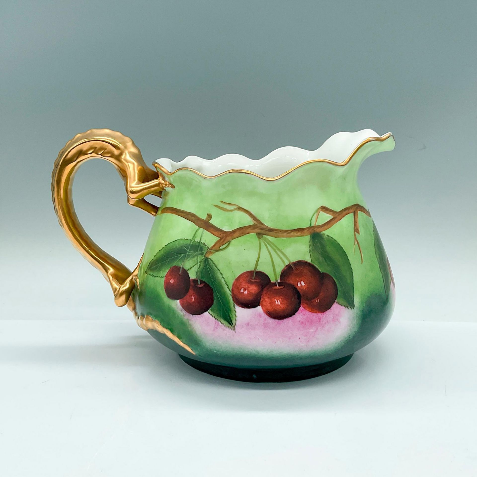Jean Pouyat Porcelain Limoges Cherry Jug - Bild 2 aus 3