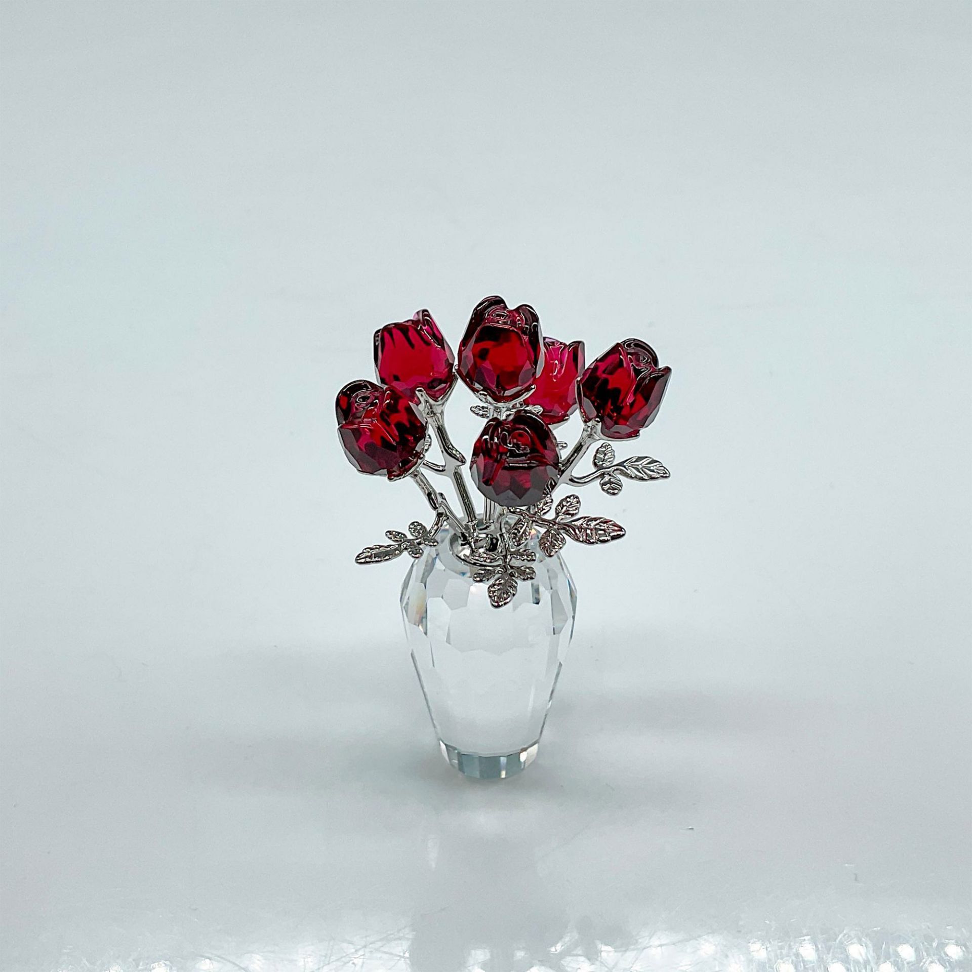 Swarovski Crystal Figurine, Red Roses with Silver Stems - Bild 2 aus 4