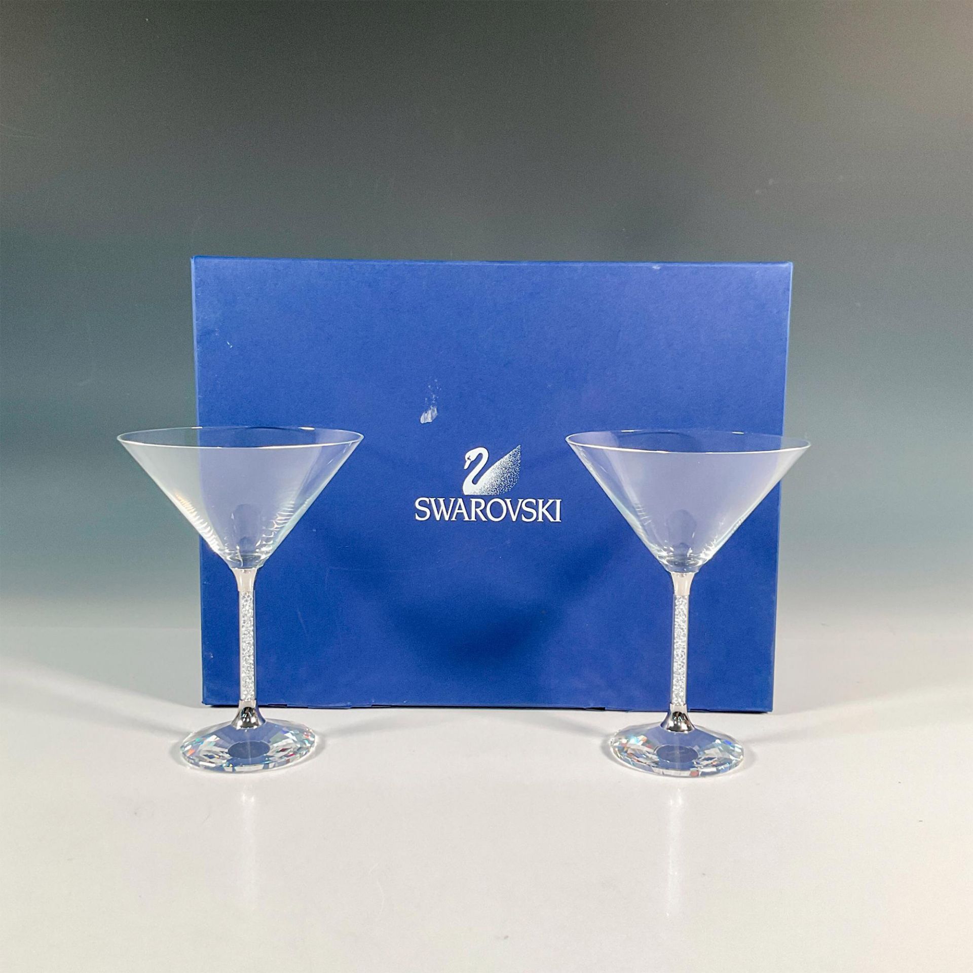 Pair of Swarovski Crystal Martini Glasses, Crystalline - Image 3 of 3