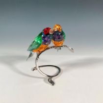 Swarovski Crystal Figurine, Gouldian Finches