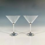 Pair of Swarovski Crystal Martini Glasses, Crystalline