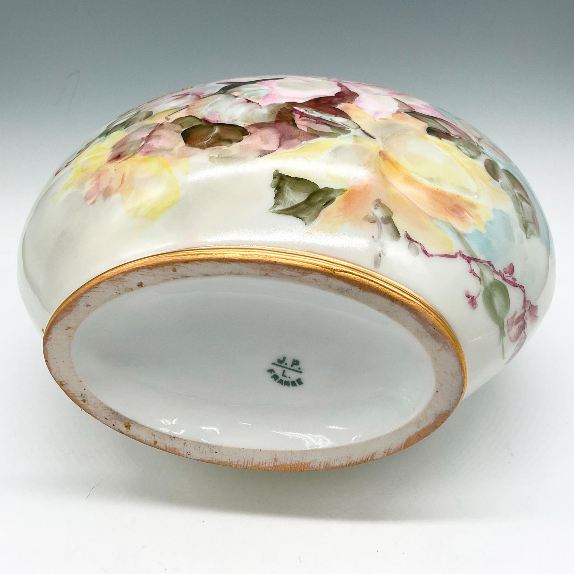 Jean Pouyat Limoges Porcelain Gilt Handled Vase - Image 3 of 3